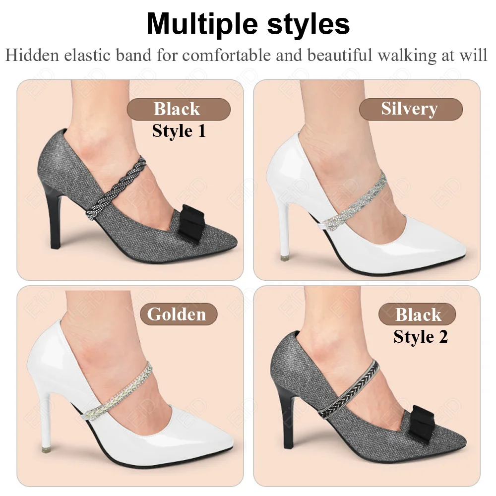 Eid 1 Paar High Heels glänzende Bündel Schnürsenkel halten lose Anti-Rutsch-Träger Frauen Damen Spitze Schuhe Band Schuh zubehör Großhandel – Detail 14