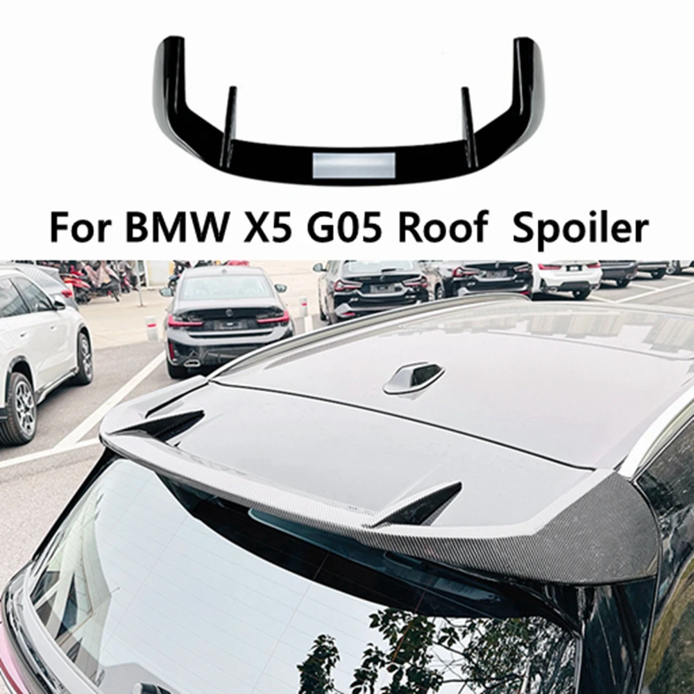 

Glossy black/Carbon look Car Rear Roof Spoiler Wing For BMW X5 G05 2019-2024 Car Rear Roof Trunk Spoiler Lip Trim Car Styling