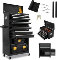 13 Drawers Tool Chest with Wheels,Large Capacity Tool Storage Cabinet with Removable Top Toolbox, Locking Mechanical Tool Cart 1