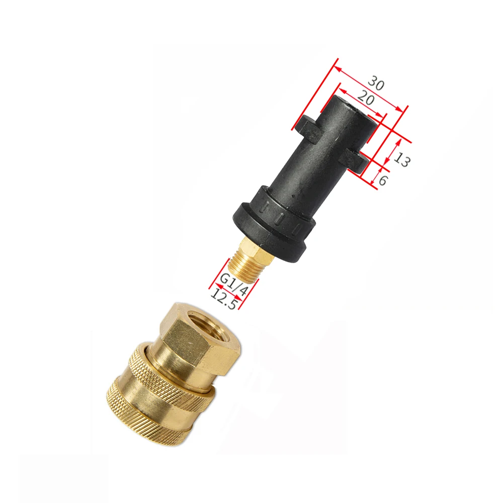 Pressure Washer Quick Connector 1/4" to Spray Gun Wand Lance Bayonet Adapter 1/4" quick disconnect release fitting for Karcher 2