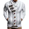 Cardigan Para Hombre Solid Sweater Man Coat 2024 Vintage Oblique Horns Button Designer Knitted Ugly Sweaters Mens Luxo Masculino 1