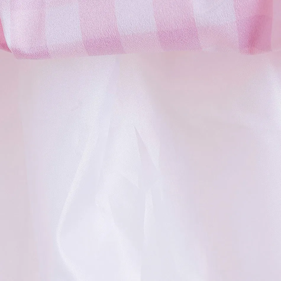 Mädchen Kostüm Kinder Prinzessin Weihnachten Schleife Fantasie Kinder Cosplay Party Rosa Kleidung Halloween Festzug Verkleidung 3-10T – Detail 10
