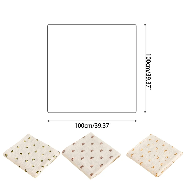 Baby Cotton Swaddle Blanket Muslin Bath Towel Newborn Crinkle Fabric Stroller Cover Wrap  Gauze Toddler Sleep Blanket 6