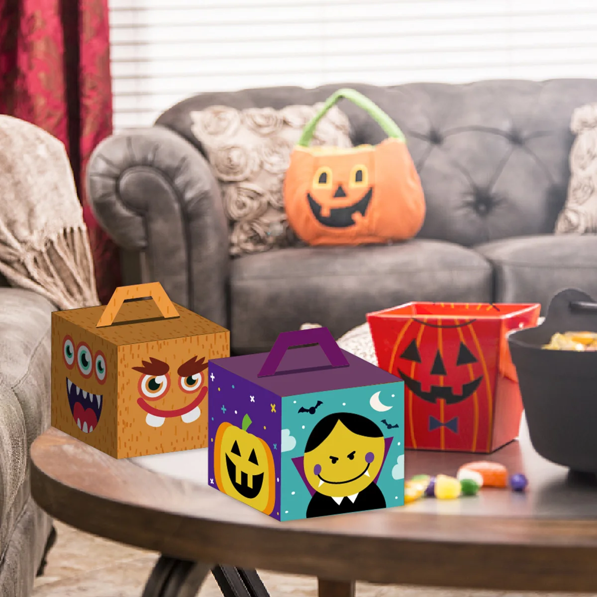 2023 Halloween Candy Bar Bag Horror Cute Ghost Witch Vampire Paper Gift Cookie Package Box Dolcetto O Scherzetto Decorazioni Di Halloween