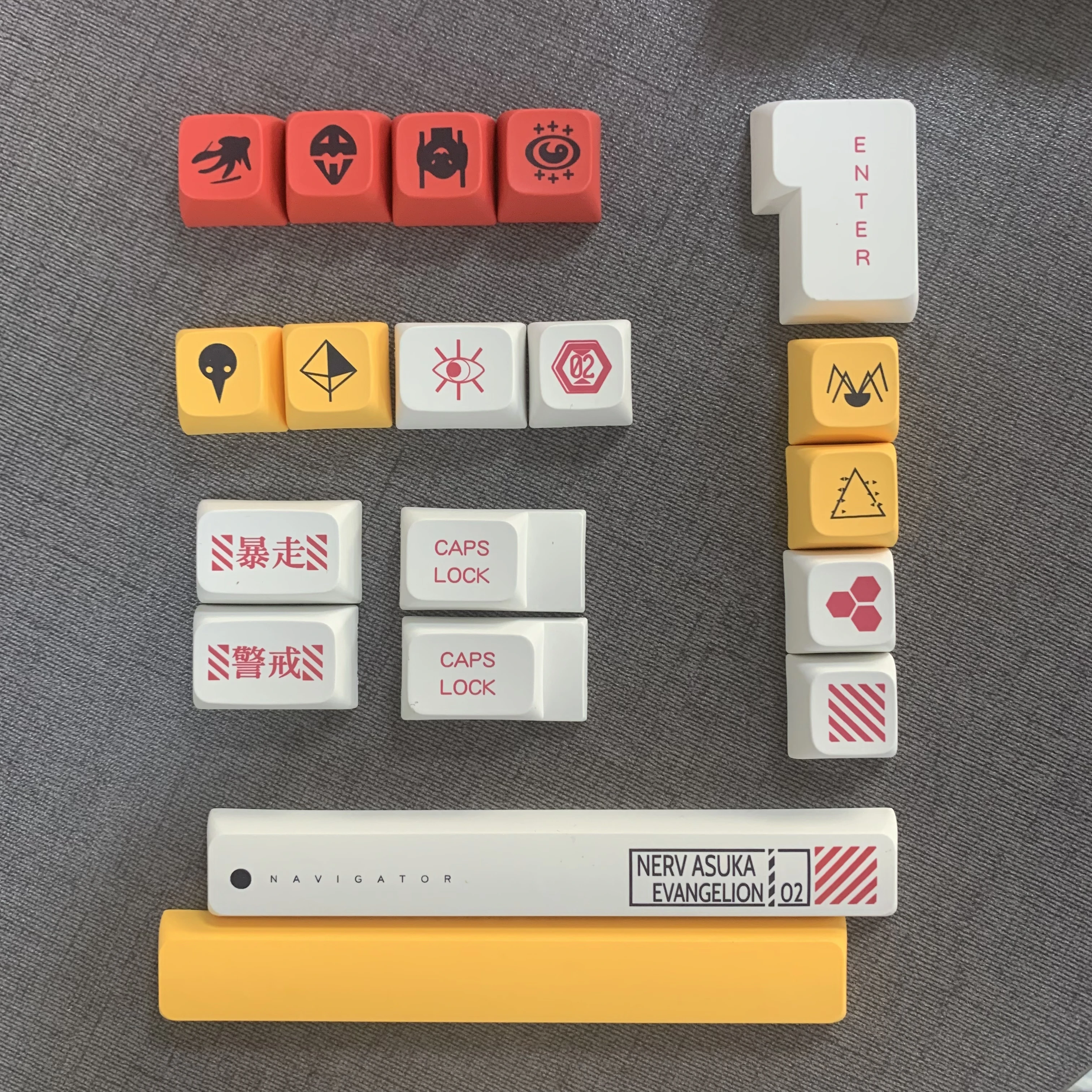 Keycaps 138 Chaves Eva Segunda Máquina Sublimação Pbt Qx1 Perfil Altura Xda Faça Você Mesmo Ball Cap Teclado Mecânico Evangelion02 - Imagem 2