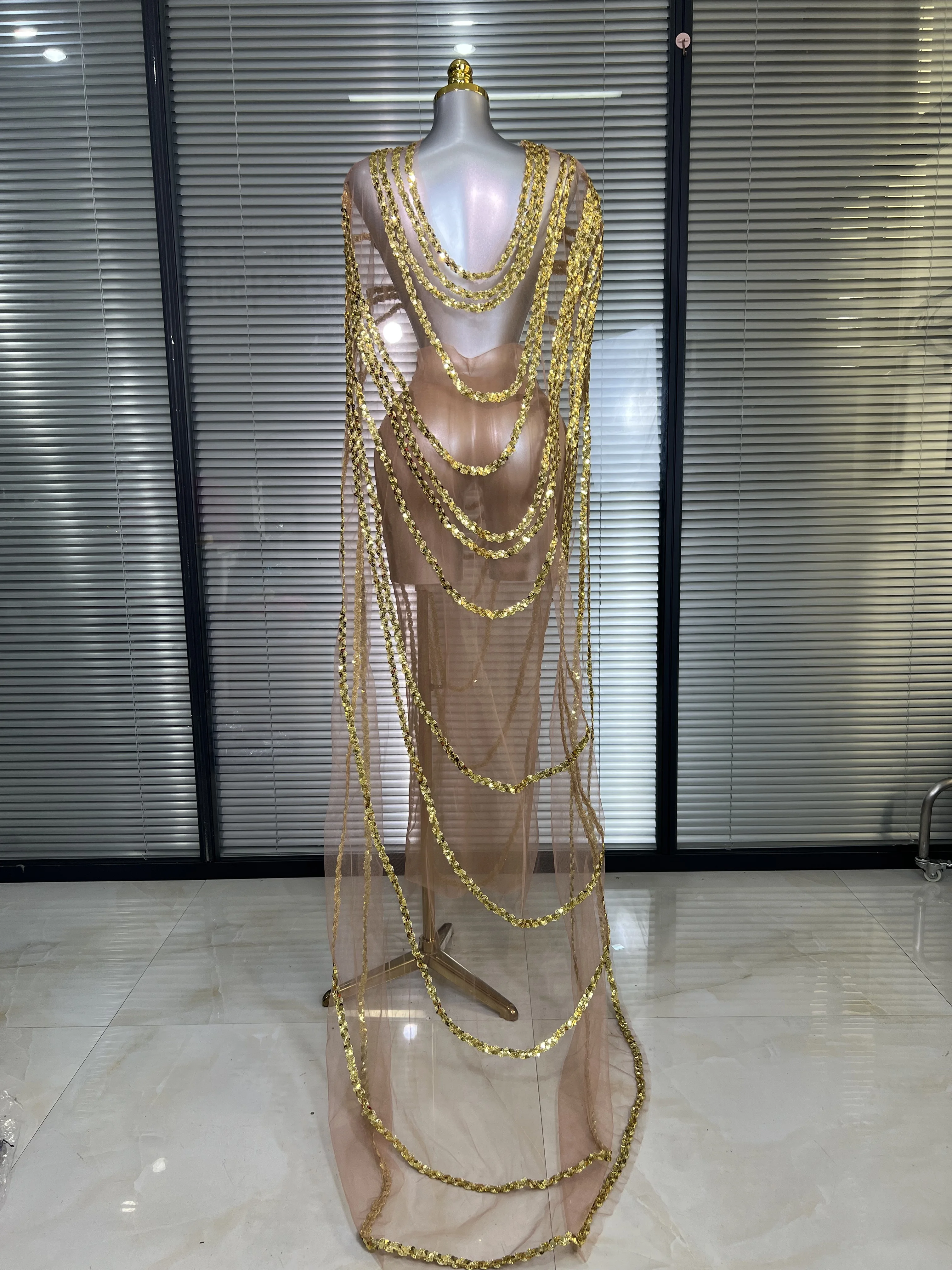 green emerald velvet dress Gold Skeleton Costume: Women's Halloween Outfits main image 1