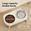 Single Set of Cat Feeding And Drinking Bowls with Dual Bowls, Various Colors And Styles for Dog Bowls, Suitable for All Pets 4