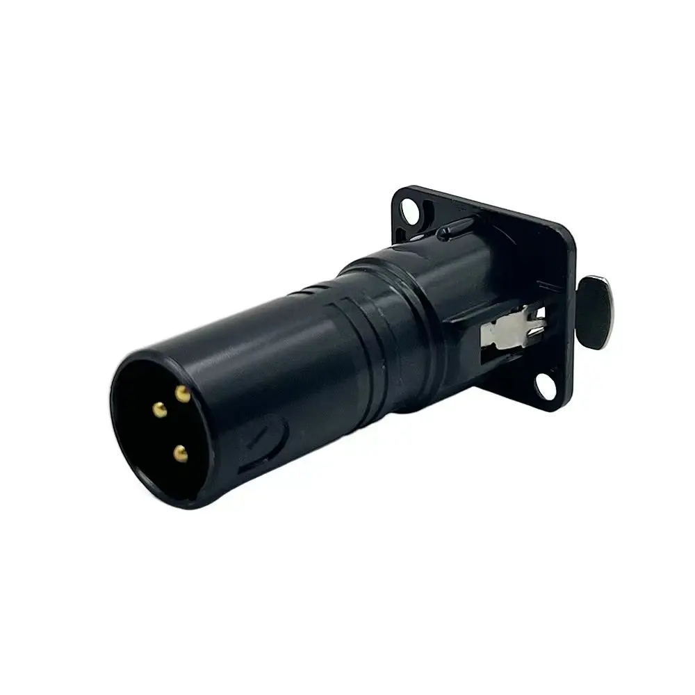 Xlr Macho para Xlr Fêmea para Xlr Fêmea Passar Através da Montagem do Painel Preto e Banhado a Ouro Pcs Lot - Image 2