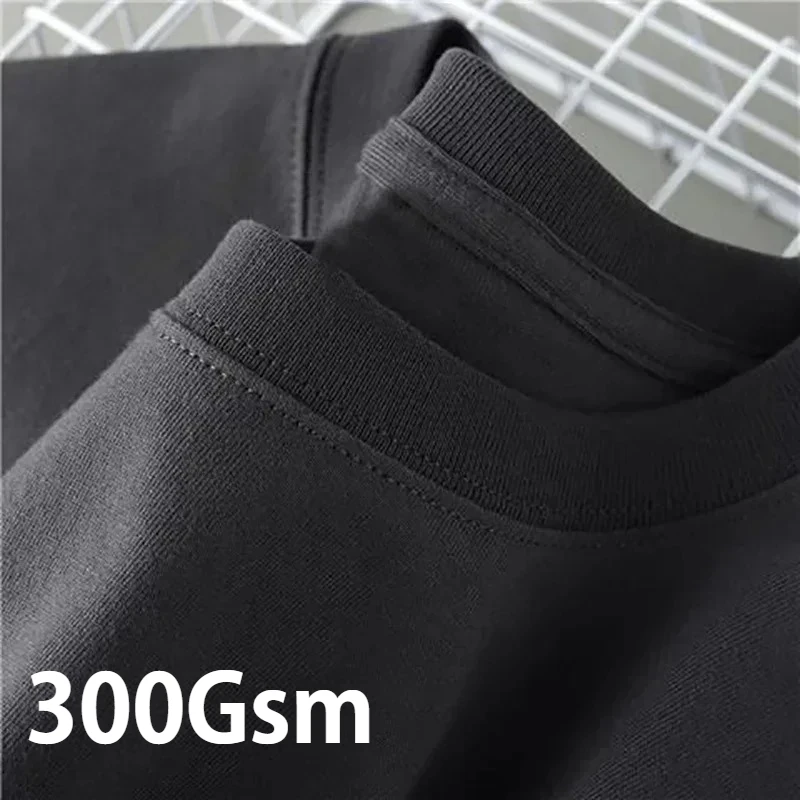 Summer Light Green Heavyweight Cotton Short Sleeve Loose Casual Tee