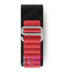 Premium Alpine Strap Bracelet for Smart Watches - Durable and Stylish Design (Black red)
