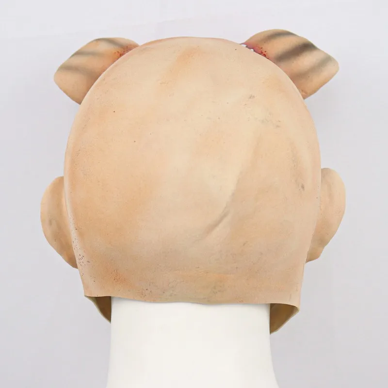 Film Horror Texas Saw Cosplay spaventoso Cry Pig maschera in lattice terrore casco Halloween Masquerade Party Carnival Prank Costume Prop - immagine 4