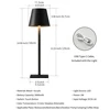 LED Desk Lamp Bar Restaurant Ambiance Wireless Table Lamps Study Office Light Waterproof Touch Lamp with USB Charging 6