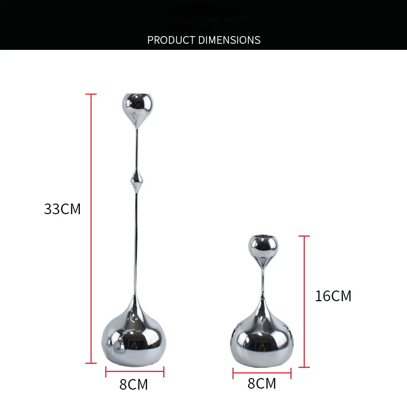 Iron Candlestick Water Drop Light Luxury Home Decoration