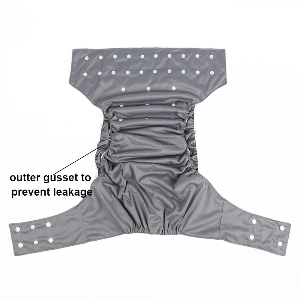 size adjustable reusable adult diaper for elderly washable incontinence underwear waterproof breathable pants for disabled 5