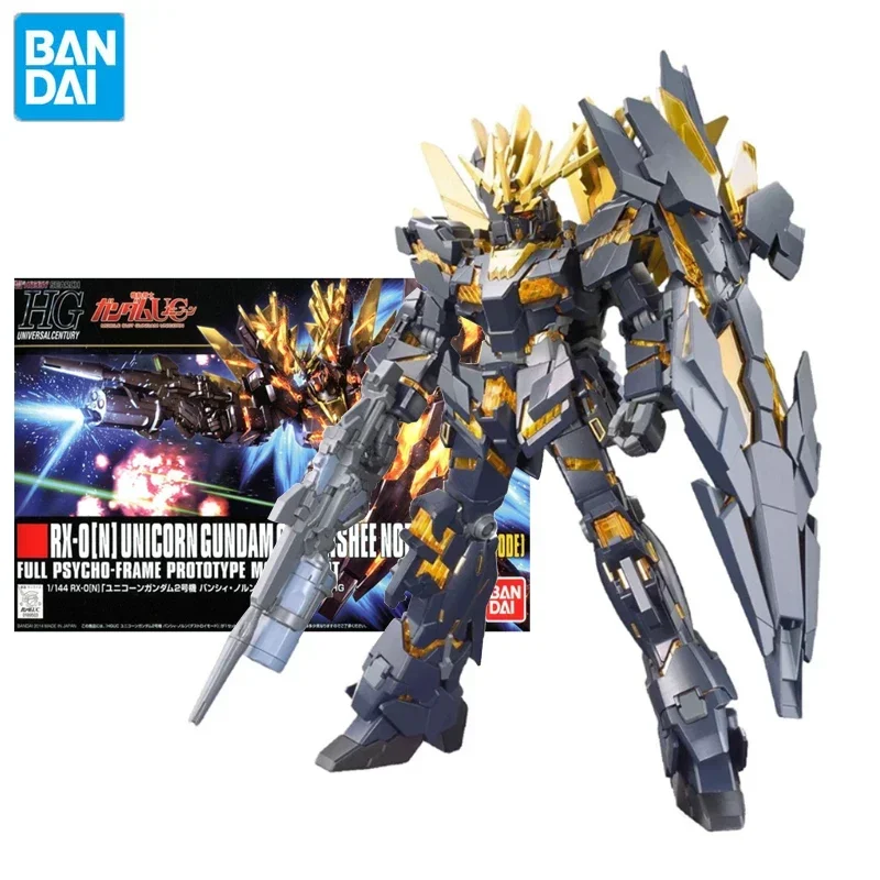 반다이 정품 건담 모델 차고 키트, HGUC 시리즈 1/144 RX-0[N] 유니콘 건담 02, 반슈 노른 애니메이션 액션 피규어 완구 