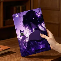 Purple Butterfly Girl Soft Tablet Case for Various Models (11 - 13 inch) (047PBYA6201PBYSS)