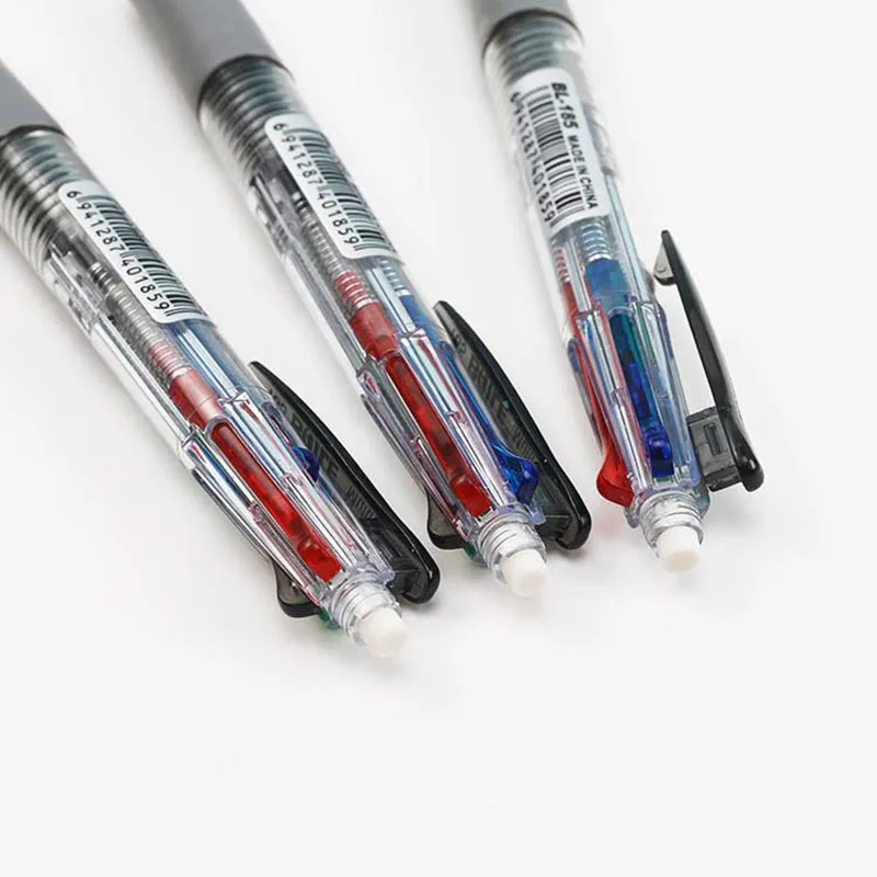 Multifunction Pen Mechanical Pencil Ink Ballpoint Pen 4+1 Hand-Painted Multicolor Ballpoint Pen Press Plus A Mechanical Pencil Office School Material