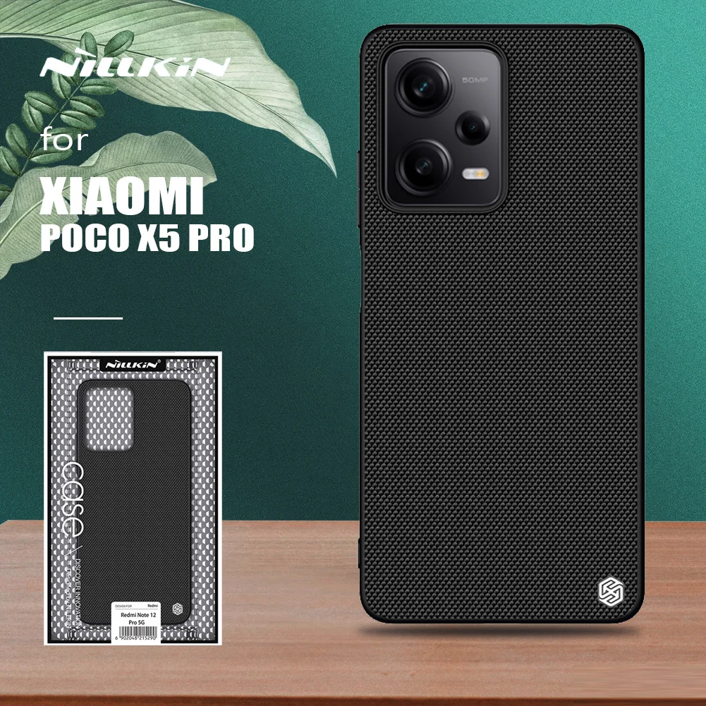 

Nillkin for Xiaomi Poco X5 Pro 5G Case Textured Fabric Ultra-Thin Back Cover Soft TPU Edge Protection Case for Poco X5 Pro 5G