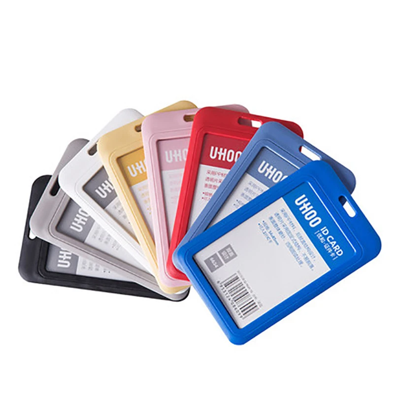 PP Exhibition Cards ID Card Holder Name Tag Staff Business Badge Holder Office Supplies Stationery Work Campus Employee Bus Meal colorful employee plastic id card holder name tag lanyard neck strap staff work card office stationery supplies