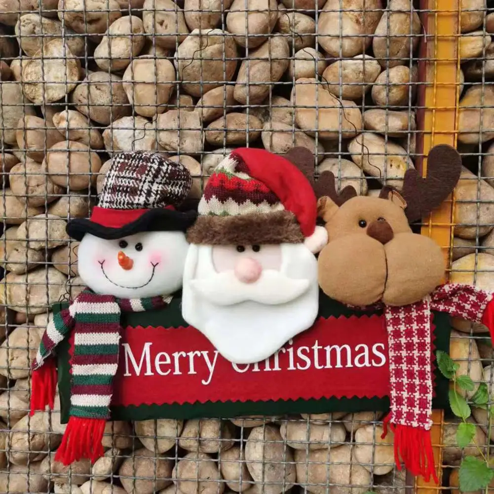 

Festive Old Man Door Pendant Christmas Style Long-lasting Door Hanging Snowman Hanging Pendant