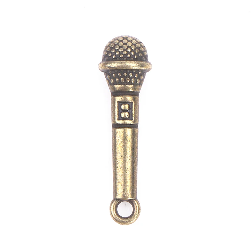 10pcs Mini Alloy Microphone Model Dollhouse Miniature Furniture Accessories Doll House Decoration 5