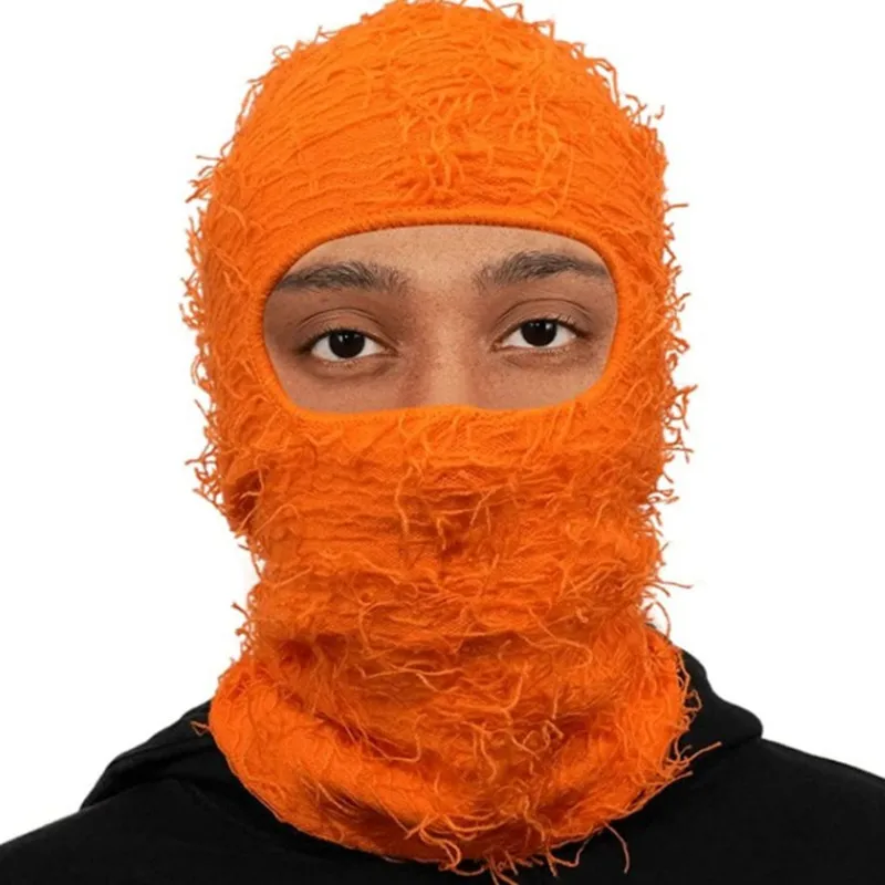 Balaclava Distressed Knitted Full Face Ski Mask Shiesty Mask Camouflage ...