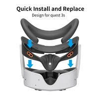 New Comfortable Adjustable Facial Replacement PU Leather Foam Bracket For Meta Quest 3S Interface Pad Cushion VR Accessories - Image 4