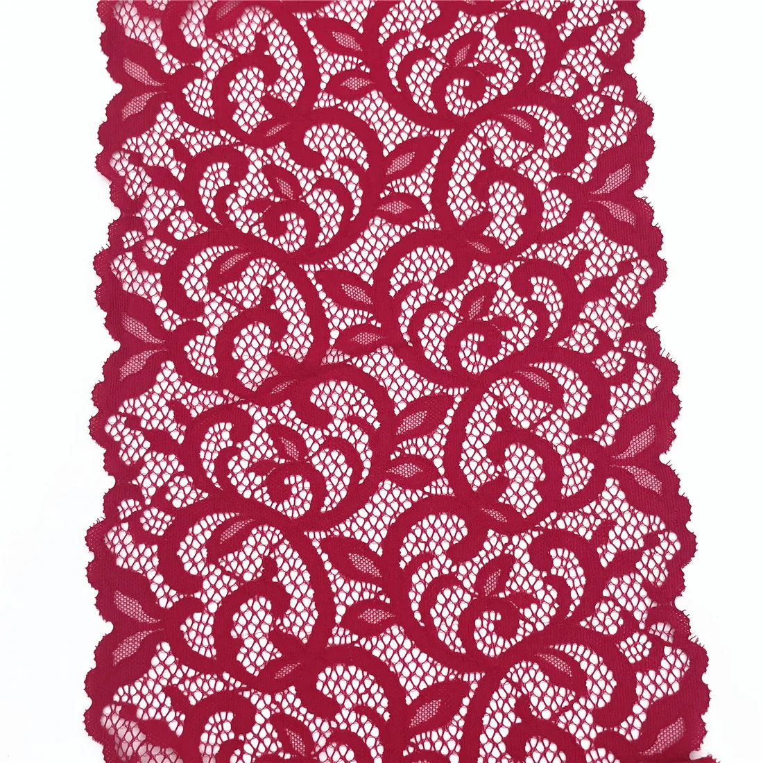 3y/lot Width 20cm Red Elastic Stretch Lace 4