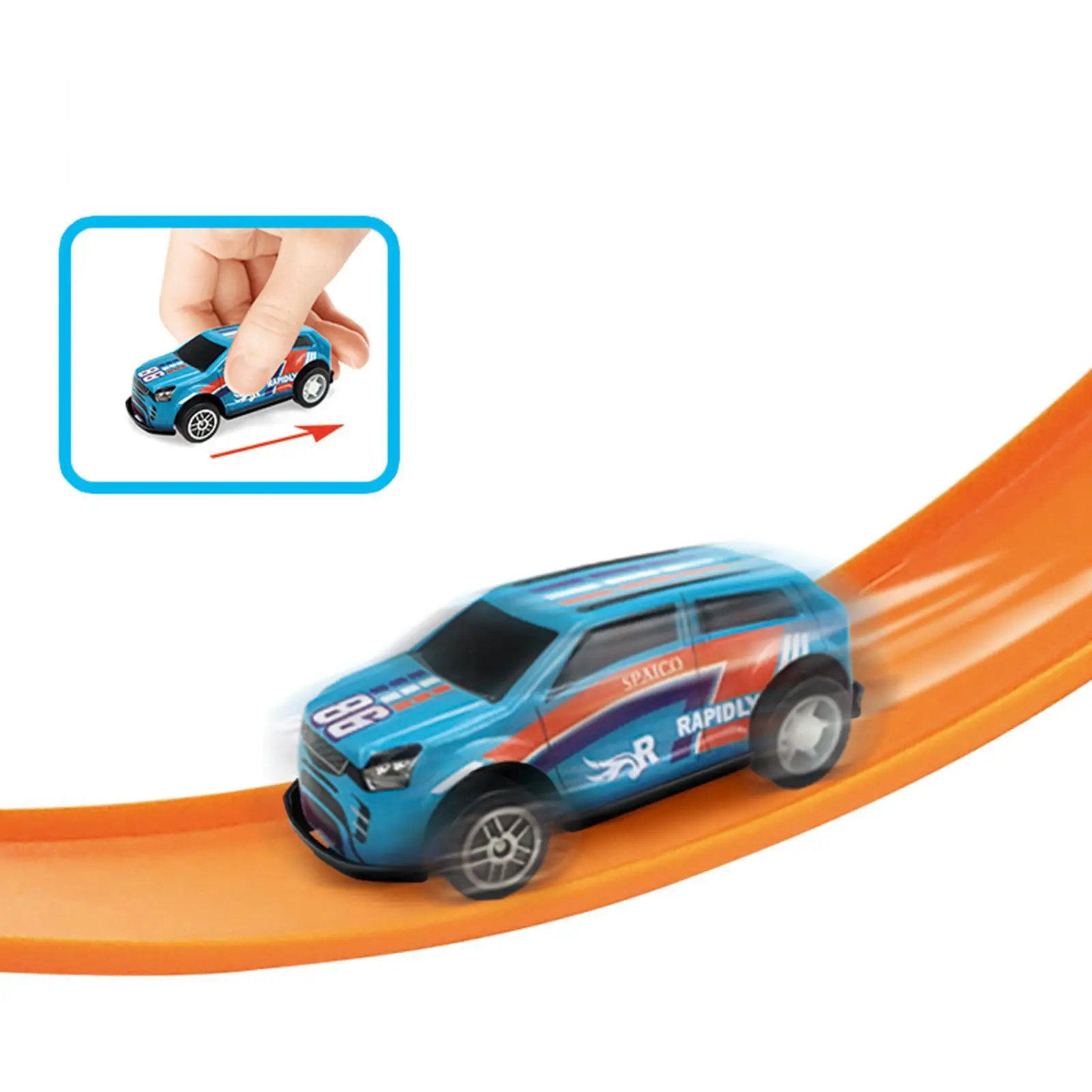 Car Track Set Stunt Speed Girls Toddlers Creativity Age 3~6 Track Playset Toy Slot Car Race Set Pull-back 36Pcs