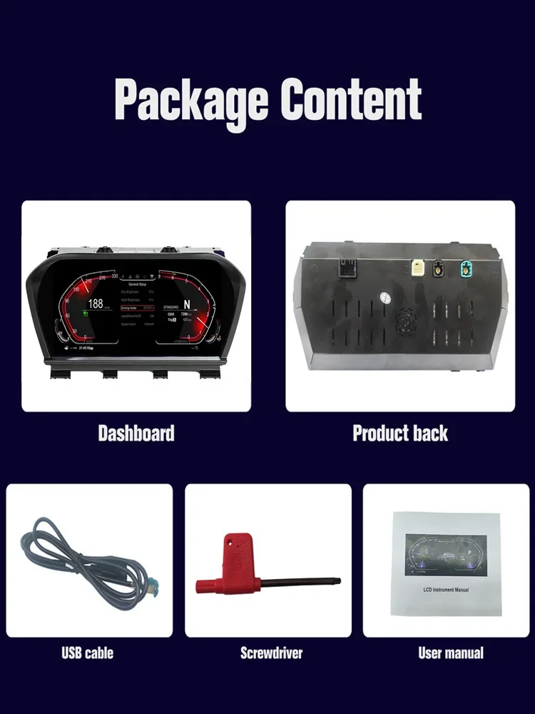 10'' Digital instrument cluster For BMW 1/2 Series F20 F52 F22 F45 X1 F48 F49 X2