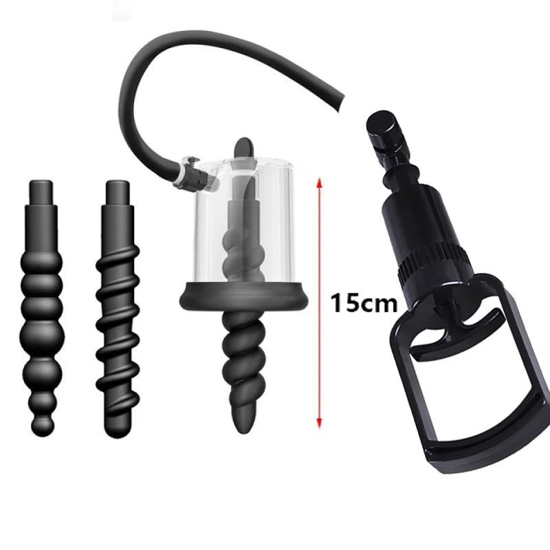 Rosebud Prostate Massage Butt Beads Gay Sucking Cup Anal Plug Vacuum Pump BDSM Sex Toys Adult Anus Dilator Man Masturbator