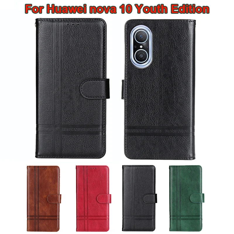 

Leather Case for Huawei Nova 10 Youth Edition чехол Funda Phone Cover for Carcasas Huawei nova 9 SE JLN-LX1 JLN-AL00 Case Wallet