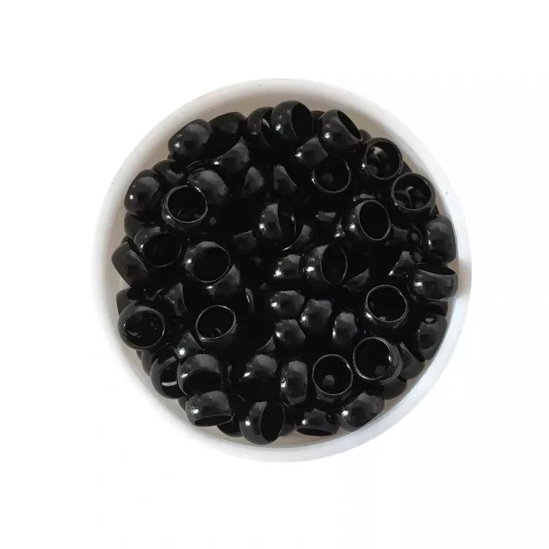 500 Pcs 3mm 실리콘 나노 링 실리콘 라이닝 헤어 비즈가있는 구리 링 헤어 링 헤어 확장 도구