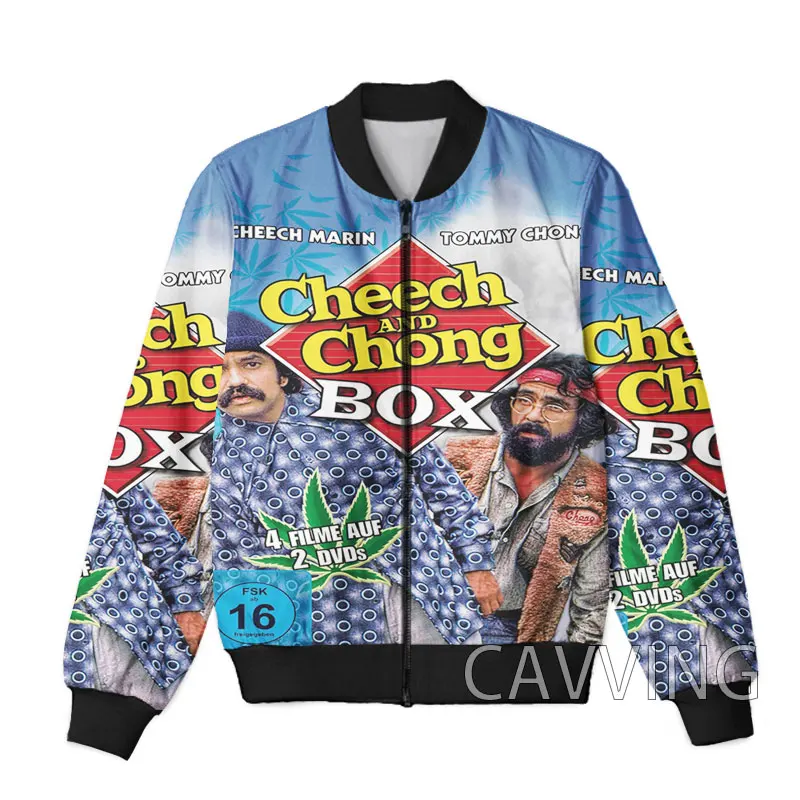 New Fashion Women/Men's 3D Print  Cheech & Chong  Zipper Bomber Jackets Men Overcoat Mens Coat Zip Up Jackets 4