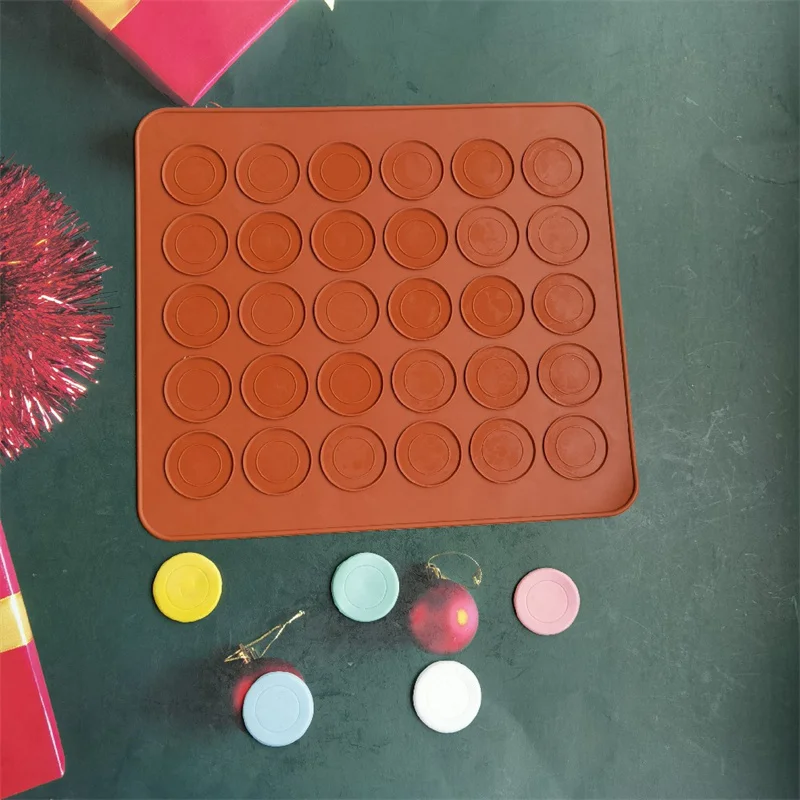 30-Cavity Non-Stick Silicone Macaron Baking Mat – Reusable DIY Pastry Mold Sheet, Oven-... - SKU NSSM1908 - UGI Packaging