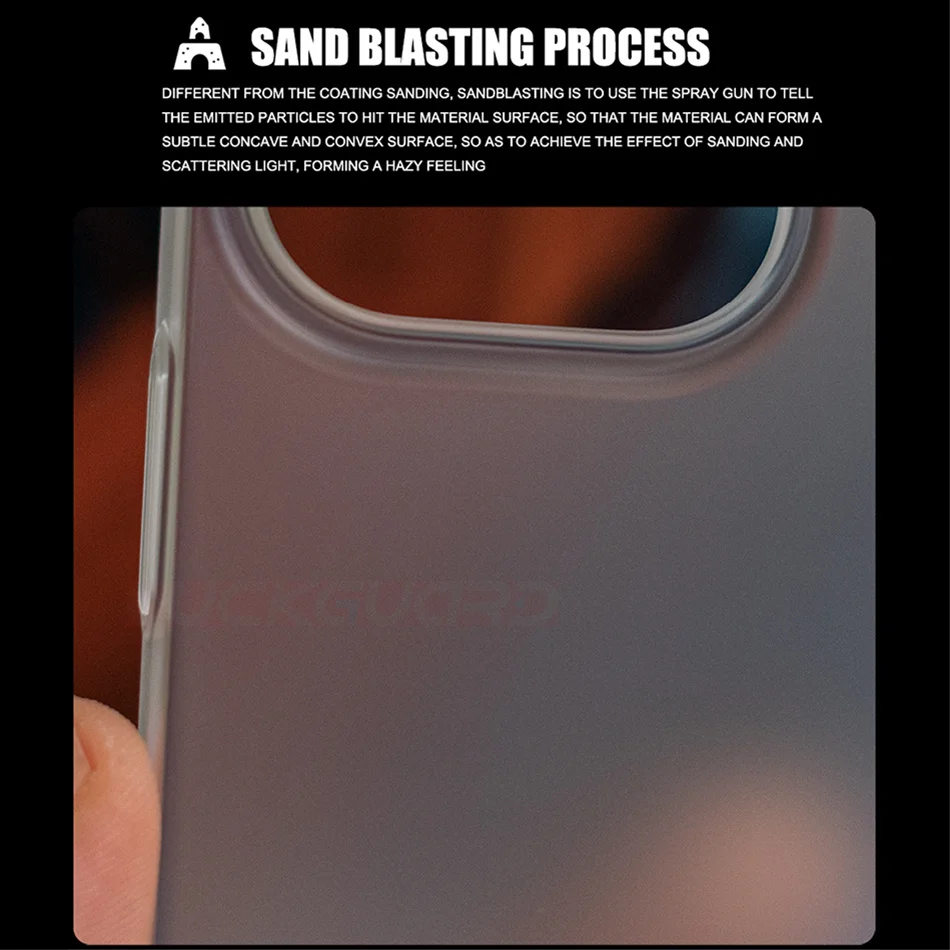 Sleek Ultra Thin Crystal Clear Matte Phone Case with Hard PC Back Cover