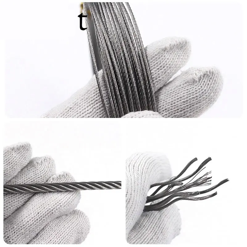 Premium 10M Flexible Stainless Steel Fishing & Lifting Wire Rope Cable