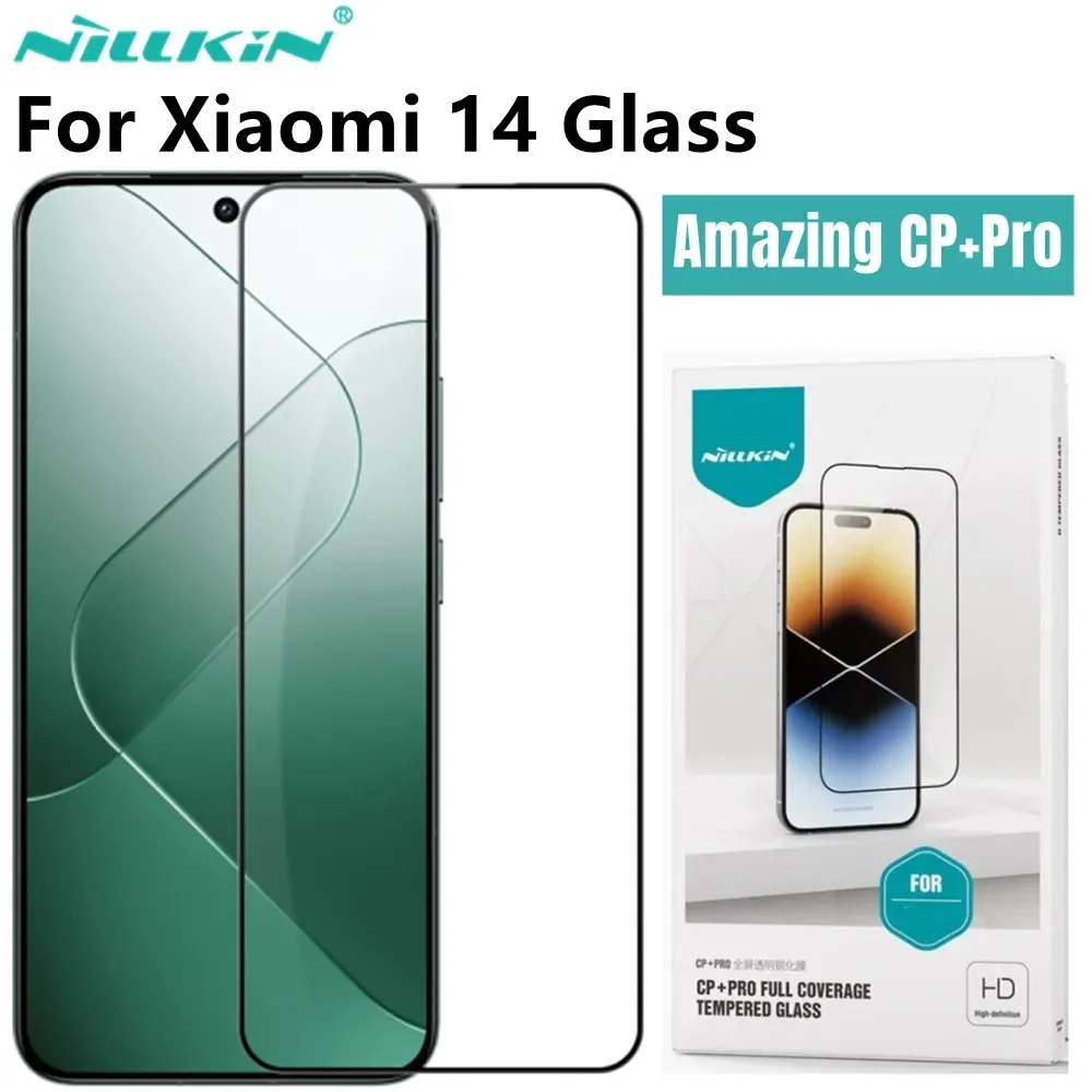 

For Xiaomi 14 Tempered Glass Nillkin Amazing CP+PRO H+Pro Anti-Explosion Full Glue Fully Screen Protector For Xiaomi Mi 14 Glass