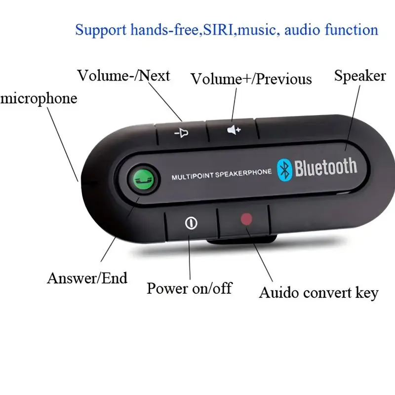 Wireless Bluetooth Car Kit Handsfree Telephone Stereo MP3 Player