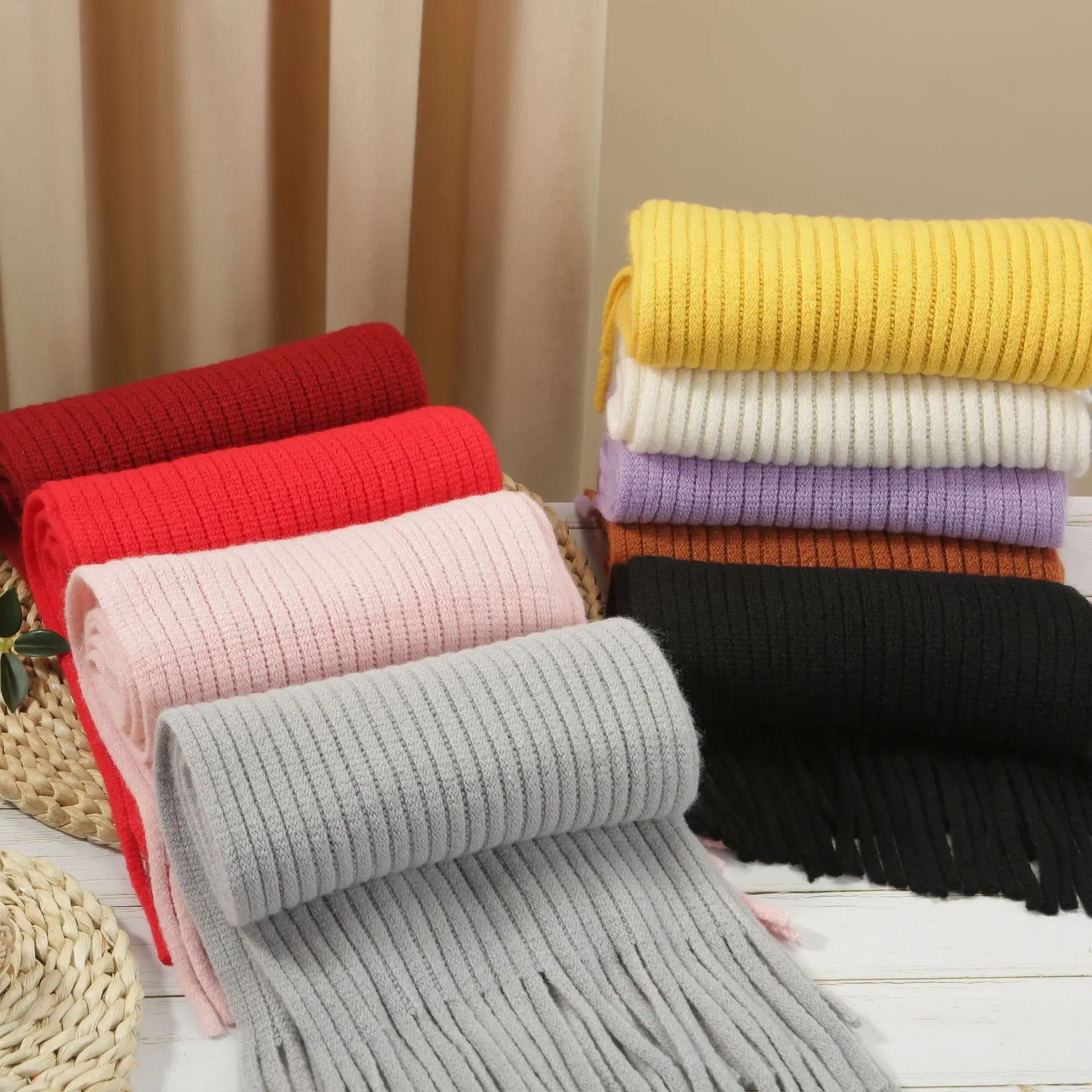 Fashion Boy Girl Winter Warm Scarf Knitting Wool Children Neck Warmer Wrap Outdoor Soft Neck Cover Windproof Protection
