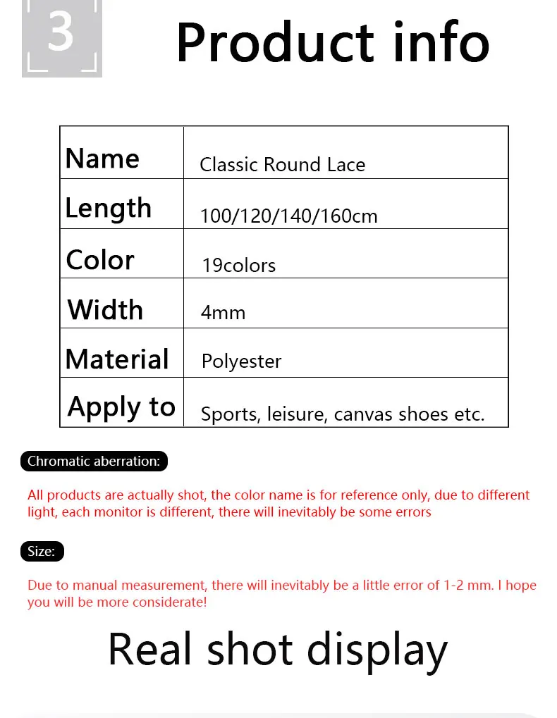 1 Paar Runde Schnürsenkel Modische Stiefel-Wanderschnürsenkel Blumen-Punkte Einfarbige Schnürsenkel Passend für Sportschuhe Polyester-Schnürsenkel – Detail 5
