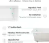Well Made Forever SM-DB569 Voltaire 60"x30" Acrylic Drop-In Bathtub Beautiful Reversible Drain Designed for Durability 4
