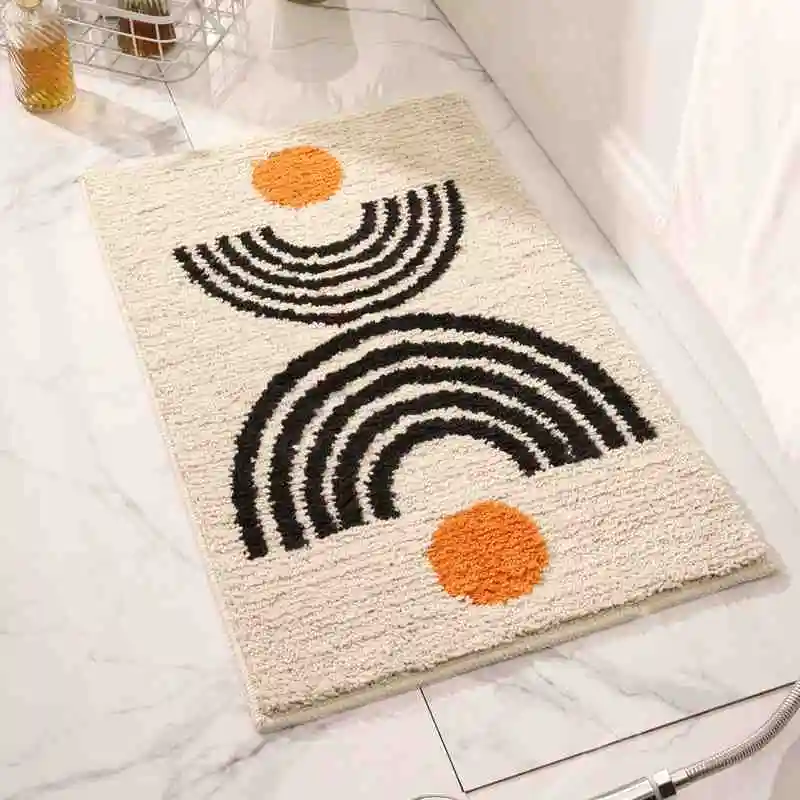 

New minimalist bathroom entrance mat, water absorbing foot mat, home bathroom anti-skid mat, entry door mat, floor mat