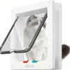 Cat Dog Door Flap Extra with 4 Way Locking Security Flap Door Weatherproof Pet Door Kit for Dog Cat Kitten Puppy Safety 3