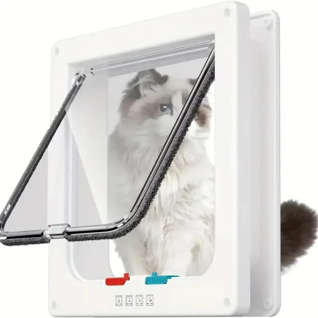 Cat Dog Door Flap Extra with 4 Way Locking Security Flap Door Weatherproof Pet Door Kit for Dog Cat Kitten Puppy Safety 3