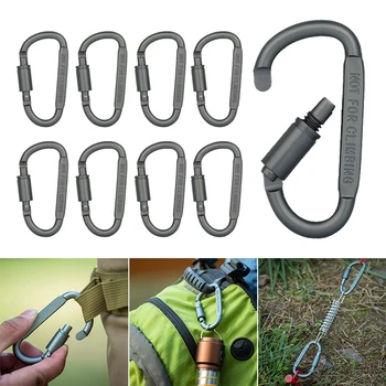 3pcs/6pcs/12ps Carabiner Set For Key Camping Survival EDC Outdoor Keychain Clip Alloy Aluminum Tactical Caribiner Hook Karabiner
