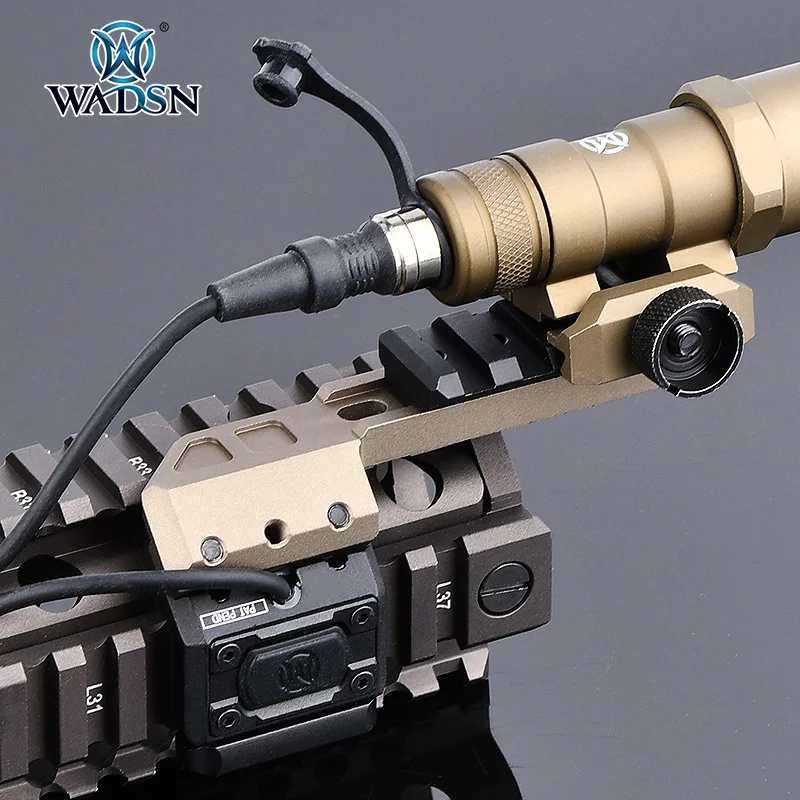 WADSN UN 손전등 라이트윙 어댑터 베이스, 좌우 스카우트 라이트 마운트, 서파이어 M600 M300, 모드버튼 에어소프트 퓨전에 적합 