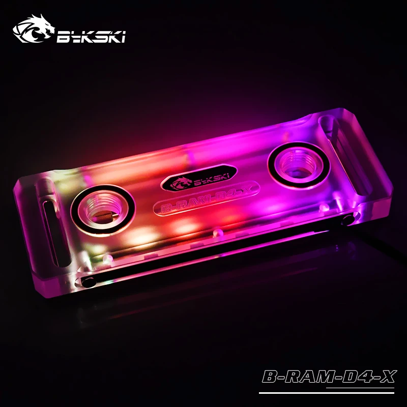 Bykski Ram Uso Bloco de Resfriamento Água para Duplo ou Canais Peças Pcs Ram pc Radiador de Cobre com Capa de Metal Armadura B-ram-d4-x