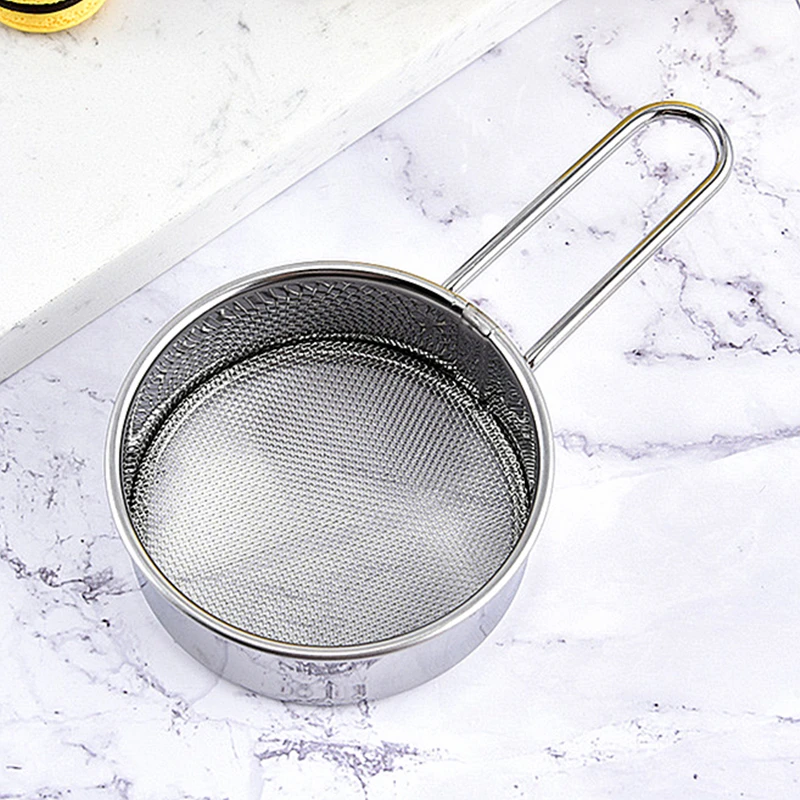Multifunctional Mini Handheld Fine Mesh Flour Sieves Stainless Steel Durable Sugar Baking Filter Colander Kitchen Tools