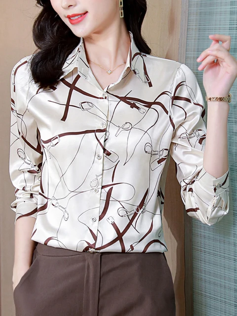 2023 Spring Silk Shirt: Women's Fashion